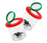 HOOTNEE Kit de Observación de Insectos 2 Piezas Lupa Portátil, Caja Transparente Orificios de Ventilación, Contenedor Seguro y Educativo Exploración al Aire Libre