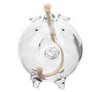 HOOTNEE Lámpara De Aceite De Cerdo De Dibujos Animados Lámpara De Aceite De Vidrio Transparente Hogar Decoración De Fiesta De Candelabros De Pilar