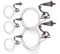 HOOTNEE Lámpara de Pared Miniatura Decorativa para Casas de Muñecas, 1:87 Tamaño Pequeño, Luz Cálida Amarilla, 5 Piezas para Decoración de Micropaisajes y Mesas de Arena