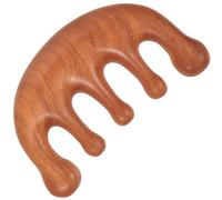 HOOTNEE Masajeador Corporal Manual Peine de Material Sintético Color Marrón para Cuello y Brazo, Rascador de Puntos de Acupuntura y Muscular Diario