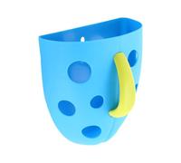 HOOTNEE Organizador de Juguetes para Baño Ventosas para Bebés, Tamaño Mediano, Bolsa de Almacenamiento Azul, Fácil Secado y Drenaje, Soporte Sanitario para Hora del Baño, 1 Unidad