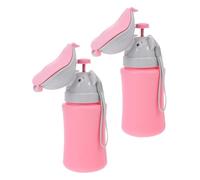 HOOTNEE Orinal Portátil Niñas 2 Piezas, Urinario de Emergencia Compacto de Silicona, Diseño Antidesbordamiento para Viaje en Coche y Entrenamiento Infantil