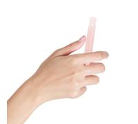 HOOTNEE Palo de Masaje Facial de Piedra de Cuarzo Rosa Natural, Varilla de Masajeador para Ojos y Cuerpo, Herramienta Gua Sha para Aliviar Fatiga y Mejorar Circulación, Adecuado