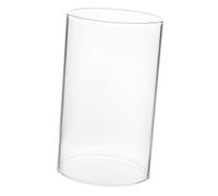 HOOTNEE Pantalla de Vidrio Transparente para Vela 8X15 CM Candelabro Decorativo Anti-Viento Funda Protectora para Portavelas Cubierta Decorativa para Hogar y Velas