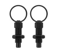 HOOTNEE Pasador de Bloqueo Roscado M12x71 con Resorte y Anilla de Tiro, Émbolo de Posicionamiento de Acero Inoxidable para Equipos de Fitness, 2 Piezas, Accesorio Seguro para Máquinas