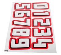 HOOTNEE Pegatinas Autoadhesivas para Casco Deportivas, Decoración Números del 0 al 9, 10 Unidades para Fútbol, Béisbol y Hockey, Accesorios para Personalizar Cascos y Motivar Atletas