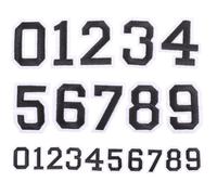 HOOTNEE Pegatinas Numéricas Adhesivas Negras 0-9, 2 Juegos de 20 Piezas para Camisetas y Ropa Diy, Lavables y Termoadhesivas, Ideales para Decoración y Reparación en Fútbol y Mochilas