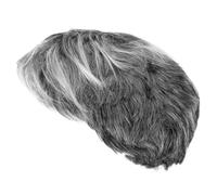 HOOTNEE Peluca de Abuelo Gris Claro para Disfraces de Halloween y Cosplay Peluca Ligera para Hombre y Mujer Accesorio para Fiestas Temáticas y Teatro para Cambio Rápido de Apariencia