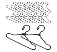 HOOTNEE Perchas Pequeñas para Muñecas 55 Unidades Metal Negro 40 MM Mini Colgadores Decorativos Realistas para Organización de Ropa en Casas de Muñecas y Juegos de Juguetes