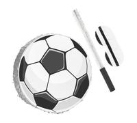 HOOTNEE Piñata de Fútbol para Fiestas de Cumpleaños con Cartón Resistente Papel Crepé Decorativo Kit Completo con Palo y Antifaz Adecuado para Juegos Infantiles y Decoración Temática