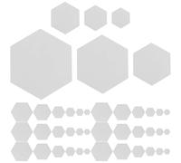 HOOTNEE Plantillas Hexagonales para Patchwork y Papel para Acolchado 600 Hojas Moldes de Perforación para Manualidades y Costura en Múltiples Tamaños para Quilting
