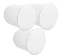 HOOTNEE Portaescobillas para Baño 3 Piezas Vaso Plástico Translúcido 100x115 Mm Soporte para Cepillo Inodoro Limpieza Hogar Hotel Aseo Sanitario Reutilizable