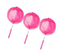 HOOTNEE Redes Telescópicas de Pesca Extensibles para 3 Unidades Rosa Red de Captura Varilla de Acero Inoxidable Ajustable Herramienta Segura para Actividades al Aire Libre y Juegos de