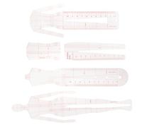 HOOTNEE Regla Acrílica para Costura y Patchwork, Plantilla Humanoide Transparente, 5 Piezas para Diseño de Ropa, Corte y Acolchado, Herramienta Multifunción para Manualidades y Confección