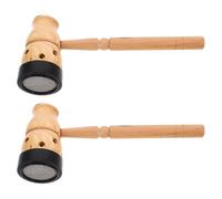 HOOTNEE Soportes para Quemador de Moxa en Forma de Calabaza de Madera y Metal, Portátil Anillo Inferior Desmontable para Terapia de Relajación en Casa, 2 Piezas