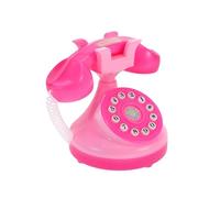 HOOTNEE Teléfono de Juguete Vintage Rosa Mini, Modelo de Teléfono Simulado de Plástico para Juegos de rol Infantiles, Intercomunicador Parlante sin Pilas, Decoración Retro Portátil