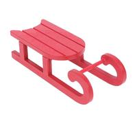HOOTNEE Trineo de Navidad Decorativo de Madera Rojo Adorno Navideño para Escritorio Decoración Festiva para Mesa Modelo de Trineo Navideño Accesorio para Hogar y Fiestas 1 Pieza