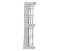 HOOTNEE Valla de Patio en Miniatura cercado de Pueblo Modelo Mini Valla para Manualidades Mini Equipo de casa de muñecas Valla de simulación cercado para Macizo de Flores el plastico Gris