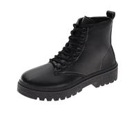 HOOUDO Botas de Boxeo,Botas Agua Mujer Cómoda Moda Antideslizante Botines Estilo Vaquero Botines Estilo Punk Aire Libre Zapatos con Tacon Outdoor