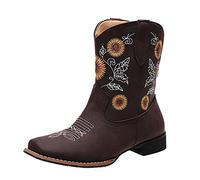 HOOUDO Botas de Montar A Caballo,Botas Tacticas Cómoda Casual Suela Antideslizante Botines Empeine Botines Senderismo Trekking Zapatos con Tacón Cuña Outdoor
