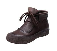 HOOUDO Botas Militares Mujer,Botas Moto Cómoda Elegante y Práctica Antideslizante Botines Estilo Vaquero Botines Senderismo Trekking Zapatos con Tacon Casual o de Fiesta