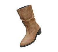 HOOUDO Botas Moto Mujer,Botas Militares Cómoda Elegante y Práctica Planas Calentar Piel Forro Cordones Botines Empeine Botines Estilo Motero Trekking Zapatos con Tacon Senderismo