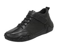 HOOUDO Botas Negras Mujer,Botas de Montar A Caballo Cómoda Moda con Forro Calido y Suela Antideslizante Botines Empeine Botines Estilo Motero Aire Libre Zapatos con Tacon Outdoor