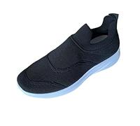 HOOUDO Cordones Elasticos Zapatillas Deporte,Zapatillas Lona Mujer,Zapatos Antideslizantes Zapatos Antideslizantes de Lona Verano Negras Trabajo de Vestir Verano Deporte Casual Blancas