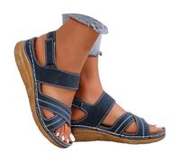 HOOUDO Sandalias Comodas Mujer,Sandalias De Mujer,Zapatos Vestir,Zapatos Ancho Especial,Zapatillas Negras,Zapatillas Lona