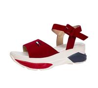 HOOUDO Sandalias Comodas Mujer,Sandalias Rojas Mujer,Zapatos Primavera,Zapatos Verano,Zapatillas Blancas,Zapatillas Blancas De
