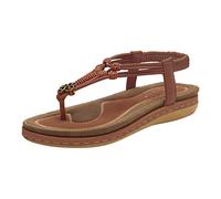 HOOUDO Sandalias Comodas Mujer,Sandalias Tacon Dorada,Zapatos Cómodos,Zapatos Novia Boda,Chanclas Playa Comodas Negras,Chanclas Verano Piel,Zapatillas Casa con Cuña,Zapatillas de Verano Casa