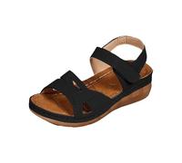 HOOUDO Sandalias Mujer Verano Comodas,Sandalias Para Pies Delicados,Zapatos Ancho Especial,Zapatos Dorados Fiesta,Cordones Elasticos Zapatillas Deporte,Zapatillas Deporte