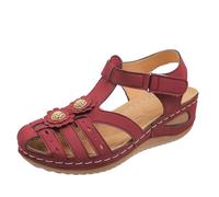 HOOUDO Sandalias Ortopedicas Mujer Verano,Sandalias Mujer Cuña,Zapatos De Verano De,Zapatos Barefoot,Zapatillas De Esparto,Zapatillas Lona