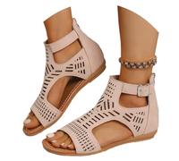 HOOUDO Sandalias Plataforma Mujer,Sandalias De Cuña Mujer,Zapatos Destalonados,Zapatos De Trabajo,Zapatillas Fascitis Plantar,Zapatillas Verano