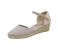 HOOUDO Sandalias Plataforma Mujer,Sandalias Mujer Comodas,Zapatos Piel Pies Anchos,Zapatos Primavera Comodos,Zapatillas Vestir Blancas,Zapatillas Vestir Blancas