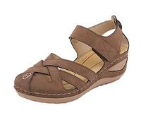 HOOUDO Sandalias Trekking Mujer,Sandalias Color Bronce,Zapatos Tacon Bajo,Zapatos Comodos,Chanclas Piscina,Chanclas Pala,Zapatillas Ciclismo,Zapatillas de Agua