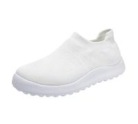 HOOUDO Zapatillas Antideslizantes Mujer Zapatillas Blancas Zapatos Verano Zapatos Ortopedicos Blancas Casual Verano con Plataforma