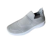 HOOUDO Zapatillas Blancas De Mujer,Zapatillas Deporte Mujer,Zapatos Antideslizantes Zapatos Antideslizantes de Lona Verano Negras Trabajo de Vestir Verano Deporte Casual Blancas