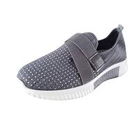 HOOUDO Zapatillas Blancas Mujer Zapatillas Sin Cordones Mujer Zapatos Pies Delicados Zapatos Barefoot Blancas Casual Blancas Tela