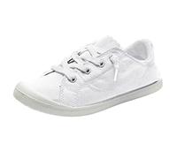 HOOUDO Zapatillas Caminar Mujer Zapatillas Fascitis Plantar Zapatos Deportivos Zapatos Destalonados Casual Blancas Y Negras Blancas