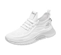 HOOUDO Zapatillas Sin Cordones Mujer,Cordones Elasticos Zapatillas Deporte,Zapatos Antideslizantes Zapatos Deportivos Blancas Piel Negras Vestir Vestir Brillo Blancas