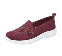HOOUDO Zapatillas Sin Cordones Mujer Zapatillas Caminar Mujer Zapatos Verano Zapatos Ortopedicos Blancas Deporte Sin Cordones
