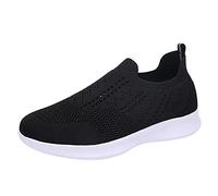 HOOUDO Zapatillas Trail Mujer,Zapatillas Mujer,Zapatos Primavera Zapatos Pies Anchos Blancas Piel Only para Caminar de Verano Vestir Brillo Casual Vestir Verano