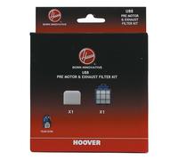 Hoover 35601868 U88-Telios Filter Kit de Filtros Premotor y Salida, Mixto | Compatible con Telios, Filtro HEPA de Salida con Prefiltro de Espuma, Retiene Polvo y Alérgenos, Montaje Fácil