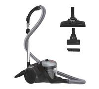 Hoover 39002259 H-Power 300 HP320PET, Aspiradora sin Bolsa Trineo, Tobera Turbo Pelo Mascotas y Tapicería, Compacta, Ciclónico, Selfdust Clean, 850W, Filtro Epa, 75dba, Cable 7 m, Negro, Depósito 2 l