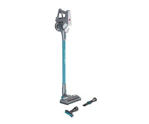 Hoover H-FREE 300 HYDRO HF322YHM, Aspiradora escoba sin cable, aspira y friega, motor directo por impulsos, localizador de polvo, carga rápida 2,5h, 40min, batería extraíble, Azul