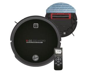 Hoover H-Go 300 Hydro HGO320H 011 Robot multifunción 2 en 1, aspiración + Lavado, Negro (Hi-Gloss Black)