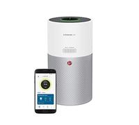 Hoover H-PURIFIER 300 - HHP30C - Purificador de aire inteligente, Multisensores, Wi-Fi, Filtro triple capa (hepa 13), Inactivación polen, Alertas CO, CADR 290m3/h, Silencioso, Blanco