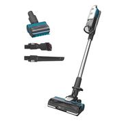 Hoover HF9 Especial Mascotas HF910P, Aspiradora Escoba sin Cable, sin Bolsa, 3 en 1, Escoba, de Mano y Vertical, Cepillo Antienredos, Autonomía 30 min, Color Gris/Azul Verdoso