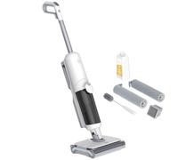Hoover HW5 Wet and Dry - Aspirador en seco y húmedo, sin Cable, función de fregado, Motor de Alta Potencia, Sistema de Doble Rodillo, 3 Modos, autolimpieza, Aspirador/fregona 2 en 1, 230 W [HW500]